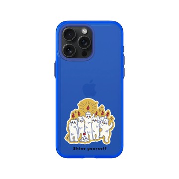 iPhone 15 Pro Max Clear 激光藍 - Positive Vibes / 正好能量 - 燃燒 綻放