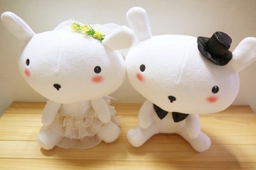 Bucute婚紗禮服兔~結婚版/婚禮小物/獨家發售/手工製作/
