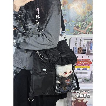 可愛痛包抽繩雙肩包大容量鏈條裝飾10cm20cm娃包學院風斜挎包百搭