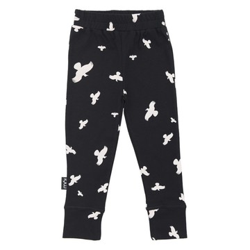 Moi Kids 冰島有機棉童裝長褲 1歲至6歲大渡鴨黑色