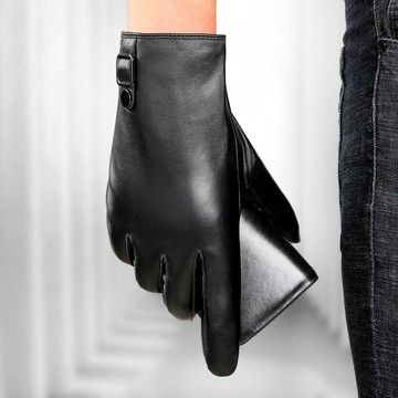 【巴黎精品】現貨+預購 真皮手套觸控手套-羊皮加絨加厚服貼男手套p1ba27