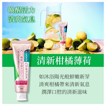 日本獅王細潔適齦佳極緻8效牙膏清新柑橘薄荷95g