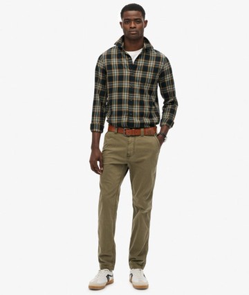 Superdry Men's Utility Chino Trousers Green Size: 36/34
