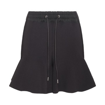 Sacai - Black Nylon Mini Skirt