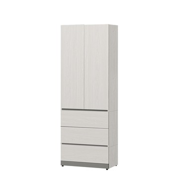 【Hampton 漢汀堡】科林2.5尺三大抽衣櫥(衣櫃/衣櫥/拉門衣櫃/抽屜衣櫃)