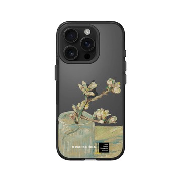 iPhone 16 Pro Clear (相機按鈕) 酷墨灰 - Van Gogh Museum - 玻璃杯中盛開的杏花