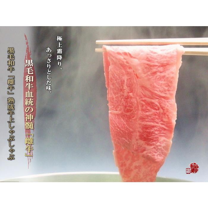 御中元 ギフト 御祝い 御礼 牛肉 肉 A4 A5 黒毛和牛 メス牛 限定 極上 ロースしゃぶしゃぶ肉 800g   木箱 詰め