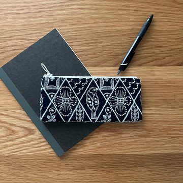 minä perhonen symphony 動物刺繡筆袋 海軍藍