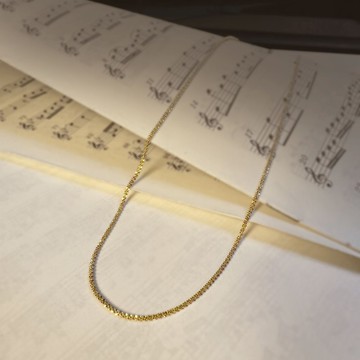 14K金色 316醫療鋼項鍊/鎖骨鍊 抗敏 可配戴洗澡 不鏽鋼 鍍金