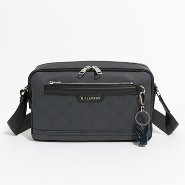 PLAYBOY - 雙層式斜背包  Mbition系列 - 深藍色