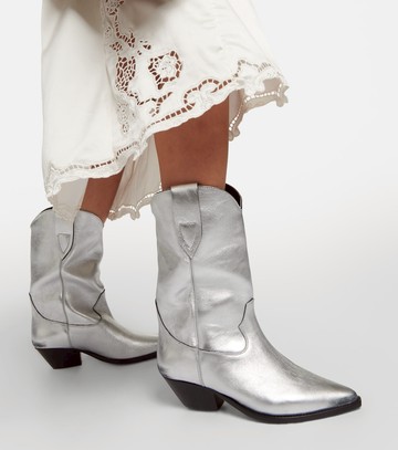 Isabel Marant Duerto metallic leather cowboy boots