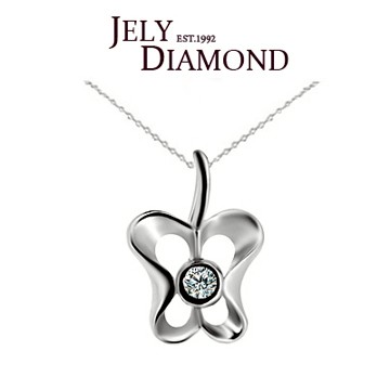 【JELY】APPLE HEART 3分天然鑽石項鍊