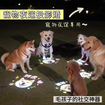 可客制💫寵物夜溜投影燈 貓狗社交神器 寵物投影燈 社交照地燈  貓狗專屬名字+照片地面投影 毛孩專屬身份名片 寵物配飾