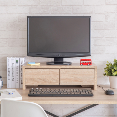 【生活工場】TZUMii 雙抽收納螢幕架/桌上架