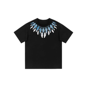 URBAN AUTHENTIC印第安風格羽毛元素設計寬松上衣圓領套頭短袖T恤