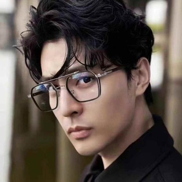 眼鏡 雙梁眼鏡 男生眼鏡 純鈦眼鏡 多邊型眼鏡 方框眼鏡 文青眼鏡 復古眼鏡  無度數眼鏡 313