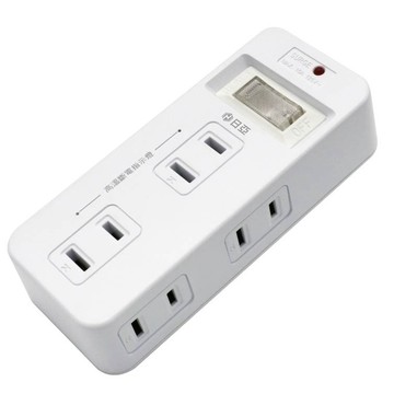 貓｜日亞 2P 1開 6插 高溫斷電分接器 R-10L 分接插座 分接頭