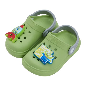 BORUI 柏睿鞋業 迪士尼 兒童款 洞洞電燈發亮休閒鞋 20  綠色