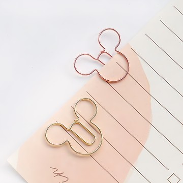 JDS 米奇臉造型迴紋針 3*2CM 金屬 混合色  30個  1組