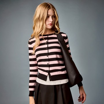 愛心撞色針織外套