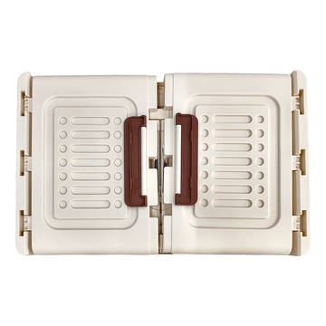 磁吸折疊收納箱 四層 PP+PS  小號  杏色  1個