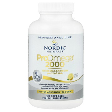 Nordic Naturals, ProOmega® 2000，檸檬味，120 粒軟膠囊（每粒軟膠囊 1,075 毫克）