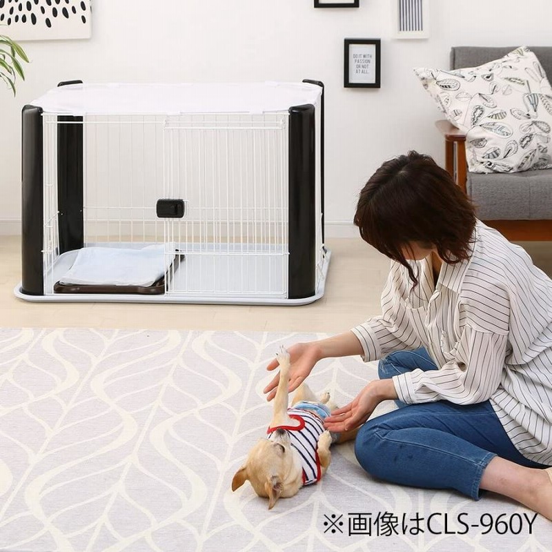 アイリスオーヤマ ペットサークル ホワイト 中型犬用 幅113×奥行79×高