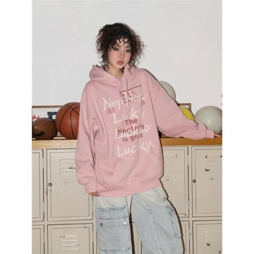 美式復古字母連帽衛衣女春秋款2024新款潮牌秋季oversize帽衫外套