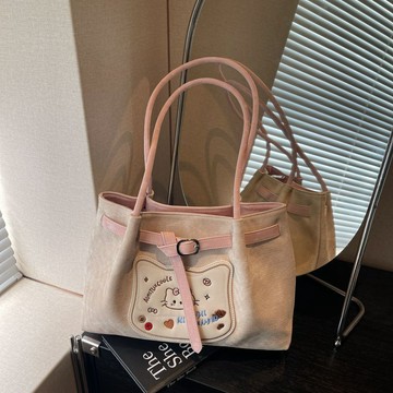 小清新大容量托特包🔥休閒百搭單肩包 女生日常側背包 上班通勤手提包 簡約外出斜背包 大容量女包 日常托特包 校園女包