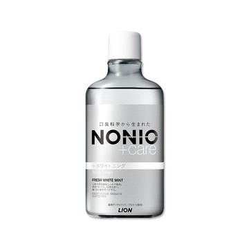LION NONIO持久清新沁涼終結口氣漱口水-晶燦亮白(銀)600ml/瓶(薄荷涼感因子淨化口腔異味)