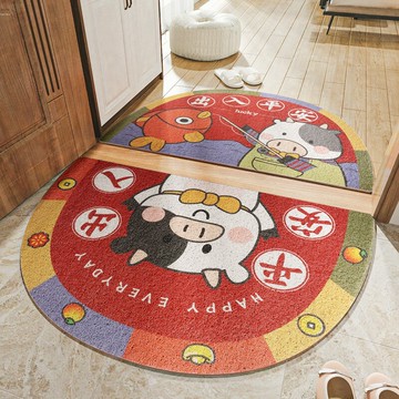 紅色入戶門進門地墊大門口防滑腳墊家用墊子出入平安歡迎光臨門墊