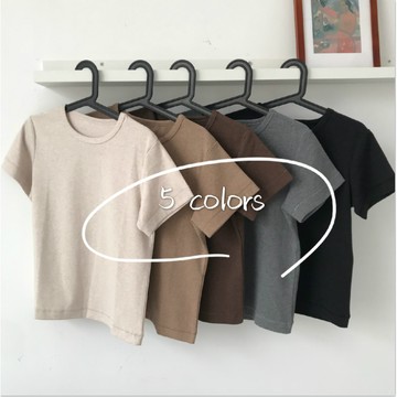 基礎款純色短袖t恤女 韓版寬鬆圓領t恤 素t 百搭套頭短袖上衣 純棉上衣 奶茶色t恤 女生t恤 素面打底t恤 大地色上衣
