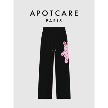 【新品】法國APOTCARE官網 卡通兔子圖案休閑褲女2025年秋季新款