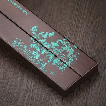 黑檀木質鎮紙鎮尺書枕 實木雕刻書壓書鎮子 紅木定制刻字書法用品