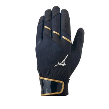 Mizuno 美津濃 打擊手套 1ETEA50209  黑色 + 藍色  XL  1雙