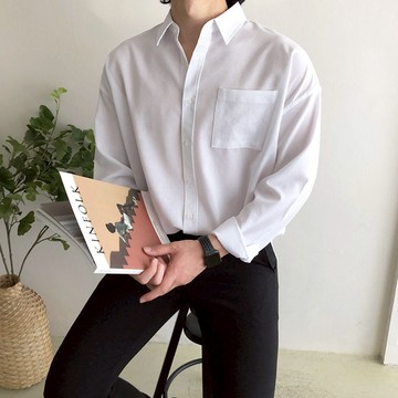 正韓極簡感麻料口袋長袖襯衫 5色 (256) YUPPIE 現貨優惠商品