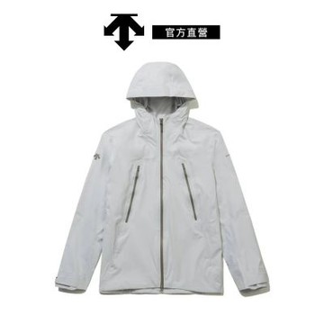 【DESCENTE】迪桑特 男士 輕盈日常防水防風連帽外套(灰色)
