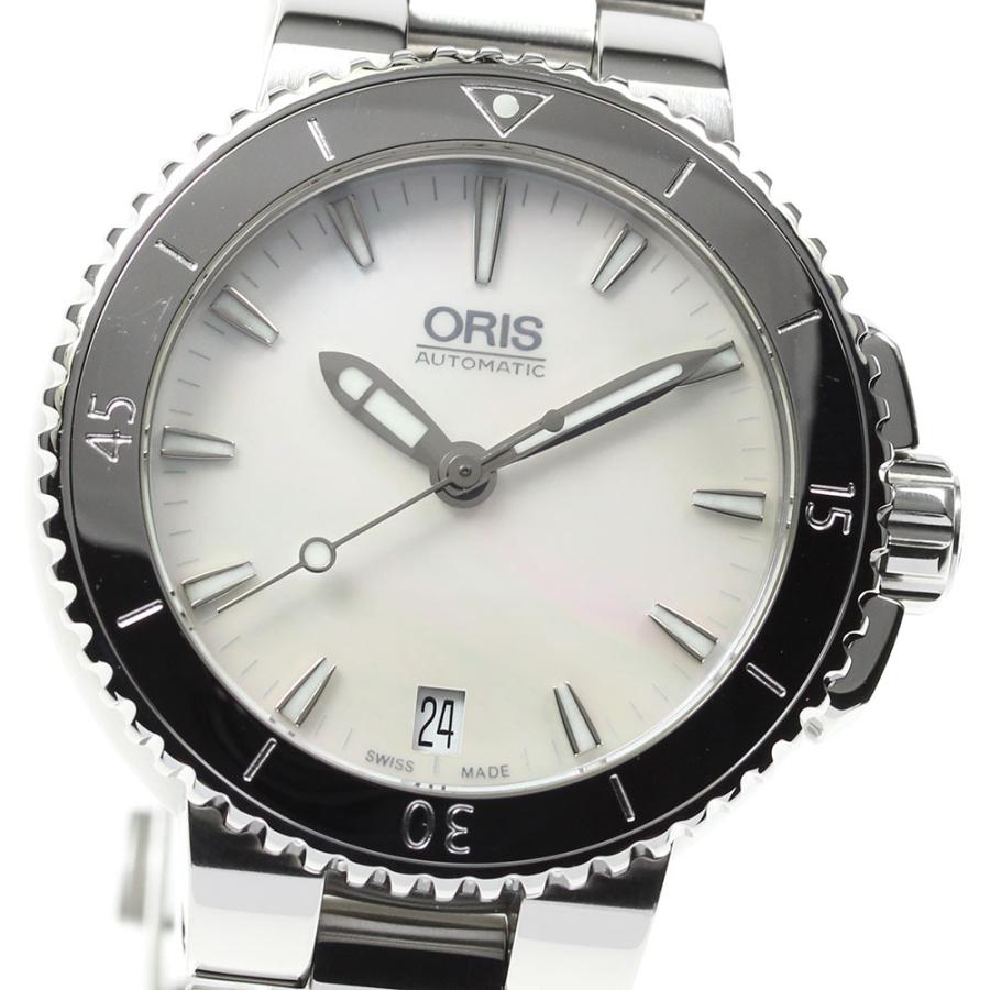 オリス ORIS 7655 アクイス クロノグラフ 自動巻き メンズ 保証書付き_745903