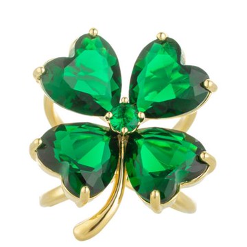 ANGEL 浪漫幸運草彩晶華麗方巾衣角絲巾扣(2色可選)