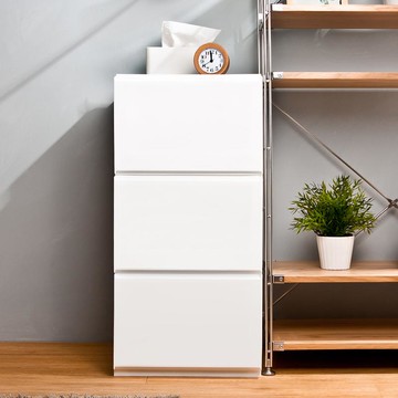 台灣製造 大栗子純白無印風3層抽屜式收納櫃 005153-01 3層