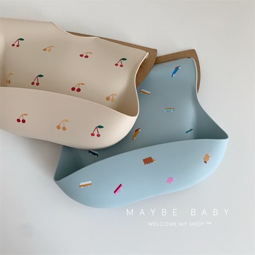 韓國ins兒童圍兜寶寶硅膠超軟食飯兜防水防漏嬰兒圍嘴防臟神器