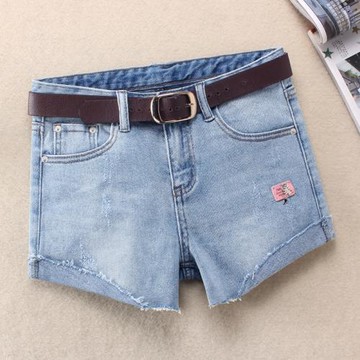 牛仔短褲女2024年新款中腰夏季薄款顯瘦百搭彈力外穿春秋熱褲子