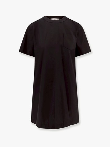 Dress with draped cotton inserts on the back - SACAI - gender_Woman