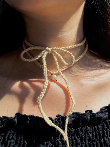 鉤織鎖骨項鏈 編織項鏈 鉤織項鏈  項鏈 頸鏈 Choker