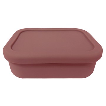 SILWA 西華 全矽膠密封長方形保鮮盒 粉色  850ml  1個