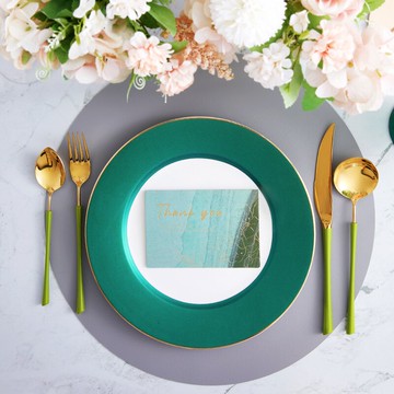 北歐有儀式感餐具法式輕奢西餐盤平盤餐廳擺盤10英寸大ins宮廷風