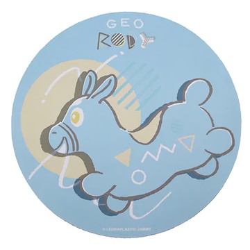 YENDAR 研達 40th粉藍色系RODY滑鼠墊/桌墊，超細纖維，直徑21.9公分  粉藍跑跑  1個