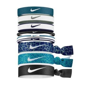 NIKE 混搭式髮圈 9入 N0003537450OS藍綠黑白