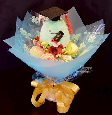 6吋角落生物森林款-蜥蜴 金莎捧花，捧花/情人節金莎花束/頒獎/畢業花束/畢業典禮/情人節禮物/送禮/捧花/節慶/婚禮小物/生日禮物/交換禮物/告白/求婚，X射線【Y579338】