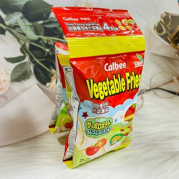 Calbee 加樂比 四連餅乾 田園番茄味 蔬菜薯條 40g｜全店$299 全家取貨免運